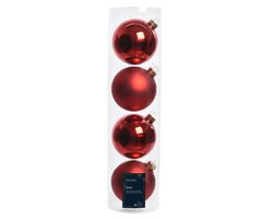 Decoris Kerstballen glas shiny,matt mix - afbeelding 1