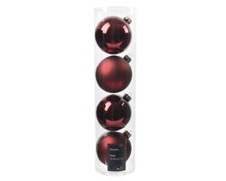 Decoris Kerstballen glas shiny-matt mix - afbeelding 1