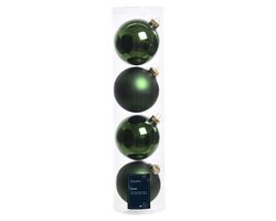 Decoris Kerstballen glas shiny,matt mix - afbeelding 1