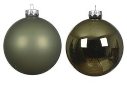 Decoris Kerstballen glas shiny, matt mix - afbeelding 2