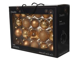 Decoris Kerstballen glas shiny,matt,transparent,glitter mix