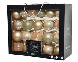 Decoris Kerstballen glas shiny,matt,transparent,glitter mix - afbeelding 1