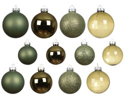 Decoris Kerstballen glas shiny,matt,transparent,glitter mix - afbeelding 2