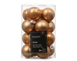 Decoris Kerstballen glas silver inside, enamel - matt mix - afbeelding 1