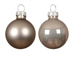 Decoris Kerstballen glas silver inside, enamel - matt mix - afbeelding 2