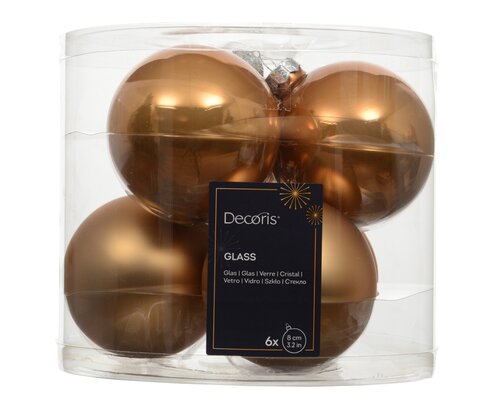 Decoris Kerstballen glas silver inside, enamel - matt mix