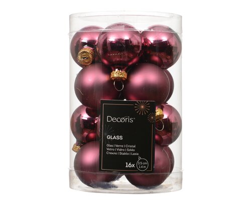 Decoris Kerstballen glas silver inside, shiny - matt mix - afbeelding 1