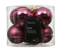 Decoris Kerstballen glas silver inside, shiny - matt mix