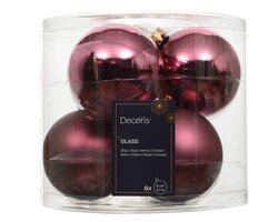 Decoris Kerstballen glas silver inside, shiny - matt mix