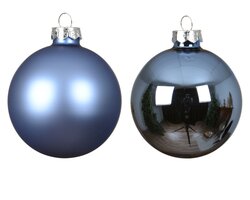 Decoris Kerstballen glas silver inside, shiny - matt mix - afbeelding 2