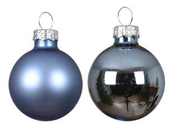 Decoris Kerstballen glas silver inside, shiny - matt mix - afbeelding 2