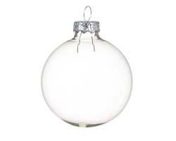 Decoris Kerstballen glas transparent - afbeelding 2