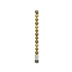 Decoris Kerstballen kunstof mix D3cm licht goud