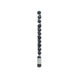 Decoris Kerstballen polystyreen shiny, matt, glitter mix nachtblauw dia3cm