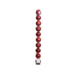 Decoris Kerstballen polystyreen shiny, matt, glitter mix kerstrood dia6cm
