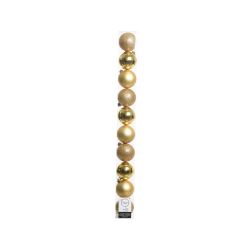 Decoris Kerstballen kunstof mix D6cm licht goud