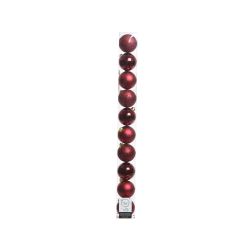 Decoris plain baubles oxblood