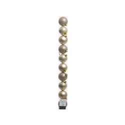 Decoris Kerstballen kunstof mix D6cm parel
