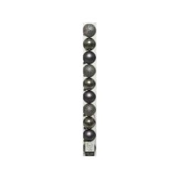 Decoris Kerstballen kunstof mix D6cm warm grijs