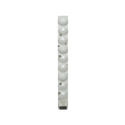 Decoris Kerstballen polystyreen glitter, mat mix winterwit dia6cm