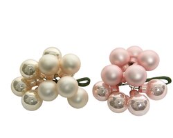 Decoris Kerstballen op draad glas enamel, matt mix - afbeelding 1