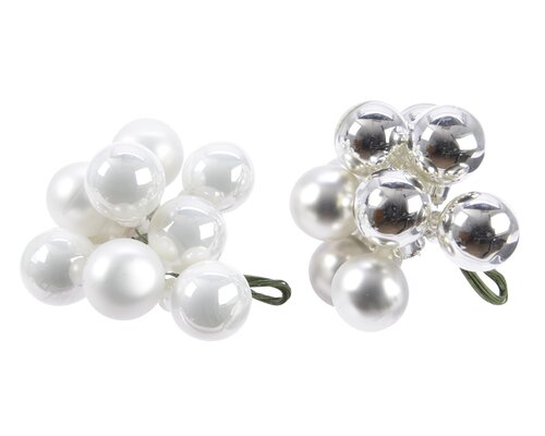 Decoris Kerstballen op draad glas shiny,matt,enamel mix - afbeelding 1