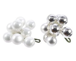 Decoris Kerstballen op draad glas shiny,matt,enamel mix - afbeelding 1