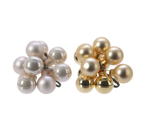 Decoris Kerstballen op draad glas shiny,matt,enamel mix - afbeelding 1
