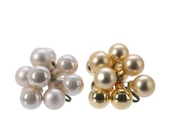 Decoris Kerstballen op draad glas shiny,matt,enamel mix - afbeelding 1