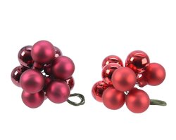 Decoris Kerstballen op draad glas shiny,matt mix - afbeelding 1