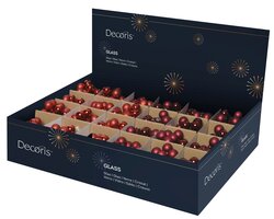 Decoris Kerstballen op draad glas shiny,matt mix - afbeelding 2