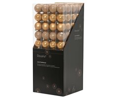 Decoris Kerstballen polystyreen enamel - matt - glitter mix - afbeelding 2