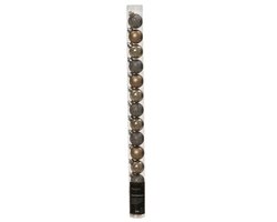 Decoris Kerstballen polystyreen enamel - matt - glitter mix - afbeelding 1