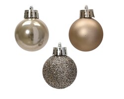 Decoris Kerstballen polystyreen enamel - matt - glitter mix - afbeelding 2