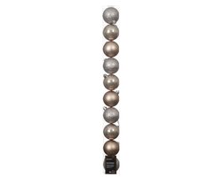 Decoris Kerstballen polystyreen enamel - matt - glitter mix - afbeelding 1