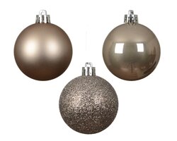 Decoris Kerstballen polystyreen enamel - matt - glitter mix - afbeelding 3