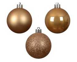 Decoris Kerstballen polystyreen enamel - matt - glitter mix - afbeelding 3