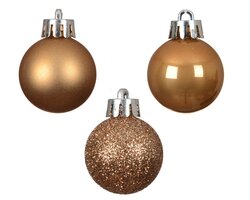Decoris Kerstballen polystyreen enamel - matt - glitter mix - afbeelding 2