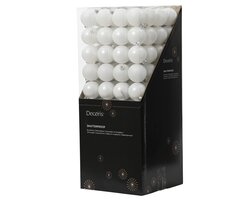 Decoris Kerstballen polystyreen glitter, mat mix - afbeelding 2