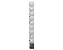 Decoris Kerstballen polystyreen glitter, mat mix - afbeelding 1