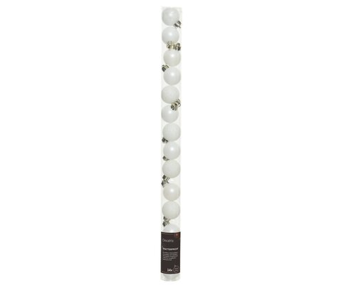 Decoris Kerstballen polystyreen matt, glitter mix - afbeelding 1