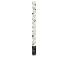 Decoris Kerstballen polystyreen matt, glitter mix - afbeelding 1