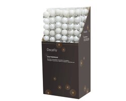 Decoris Kerstballen polystyreen matt, glitter mix - afbeelding 2