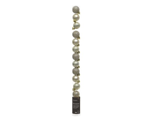 Decoris Kerstballen polystyreen mix - afbeelding 1