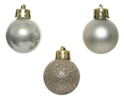 Decoris Kerstballen polystyreen mix - afbeelding 3