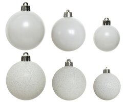 Decoris Kerstballen polystyreen mix - afbeelding 2