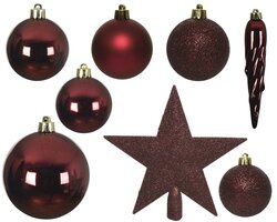 Decoris Kerstballen polystyreen mix - afbeelding 2