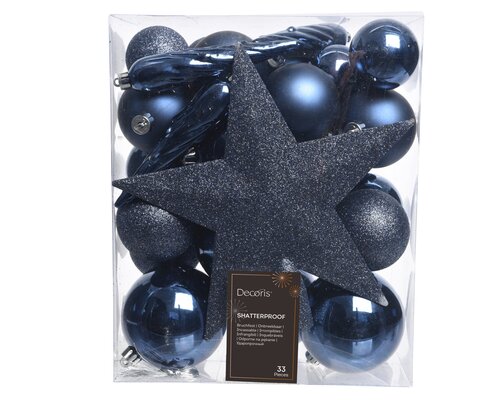 Decoris Kerstballen polystyreen mix - afbeelding 1