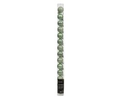 Decoris Kerstballen polystyreen mix matcha green dia3cm - afbeelding 1