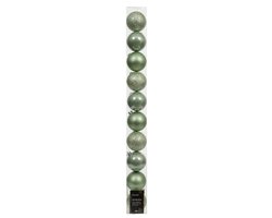 Decoris Kerstballen polystyreen mix matcha green dia6cm - afbeelding 1
